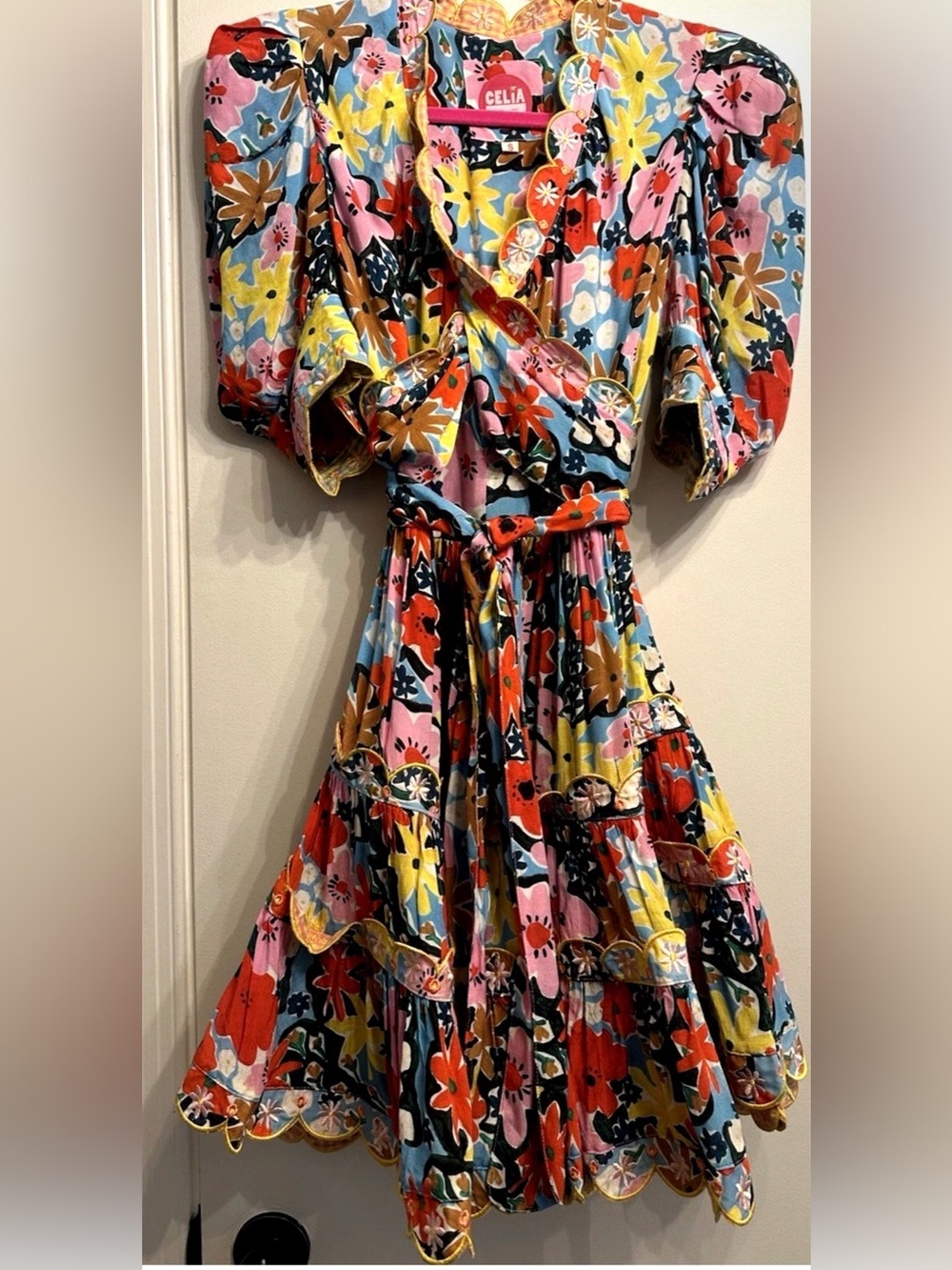 CeliaB Aila Floral Mini Dress in Red, Pink, Yellow, Blue